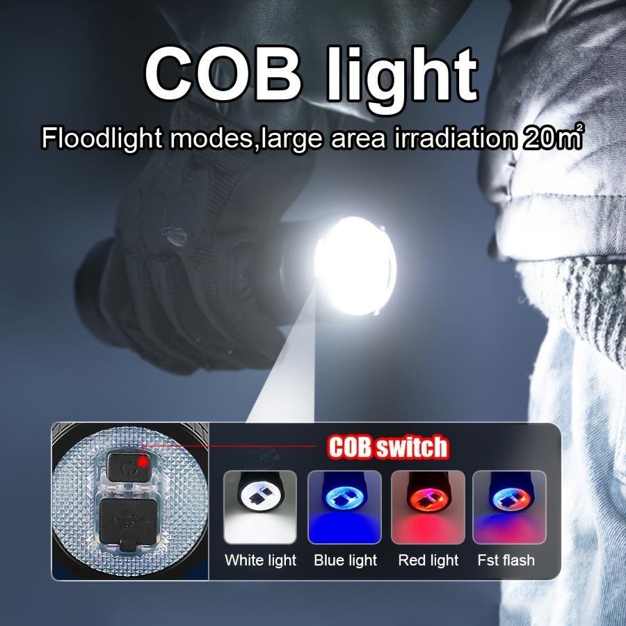 3000LM Hohe Leistung Superhelle LED Wiederaufladbare Taschenlampe COB Flutlicht Typ-c Aufladung Leistungsstarke Laterne Tragbare LED Lampe Eingebaute Batterie