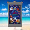Christmas Printed Beach Towel Soft Quick Dry For Indoor Outdoor Home Use Holiday Gift