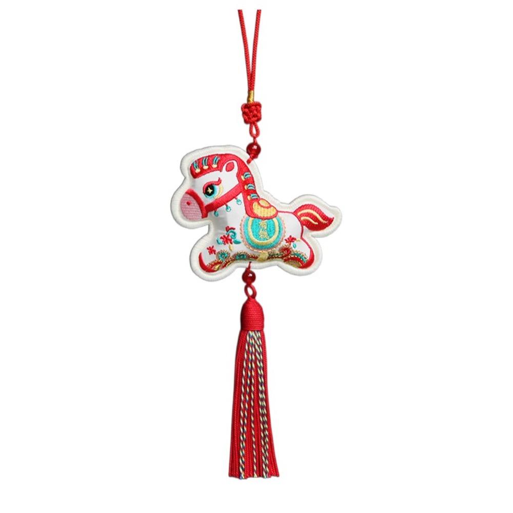 Spring Festival New Year Horse Pendant Chinese Style Car Hanging Ornaments  Festive Accessory