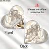 1pc Nativity Scene Acrylic Square Decorative Item - 2D Flat Design with Mary, Joseph & Youngsters, Ideal for Home & Office Desk, Christian Gift 