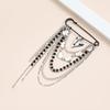 Modischer Herz-Metallketten-Anhänger Mehrschichtige Quasten-Brosche Für Damen Mann Hosen-Pins Schmuck Zubehör Geschenke