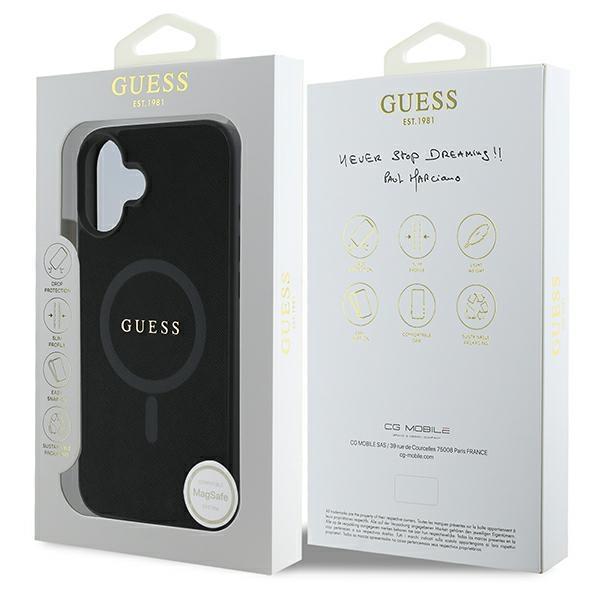 Guess Guhmp16Mpsahmck Iphone 16 Plus6.7 Czarny/Black Hardcase Saffiano Classic Logo Magsafe