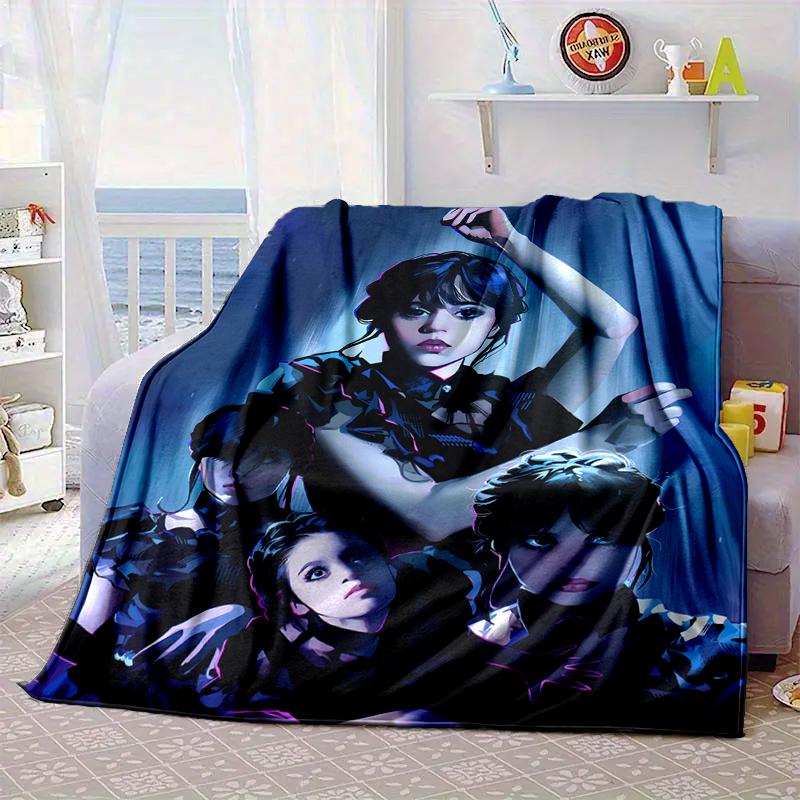 Mittwoch Gothic Decke Flanelldecke für Bett, Sofa, Camping, Wandern, Picknick Zubehör, Geschenk für Familie Fan Geschenke