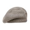 Solid Color Wool Painter Hat Fluffy Knitted Octagonal Cap Casual Knitted Beret Hat  Winter