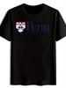 Penn Grafik-T-Shirt - Schwarz Lässiges Rundhals-Polyester-T-Shirt mit College-Logo