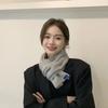 Solid Color Y2K Knitted Scarf Thicken Cross Woolen Scarf Fashion Winter Warm Scarf  Unisex