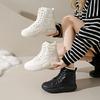 2025 winter new ins Korean version velvet high-top little white shoes female students high-top thick-soled casual warm 6022