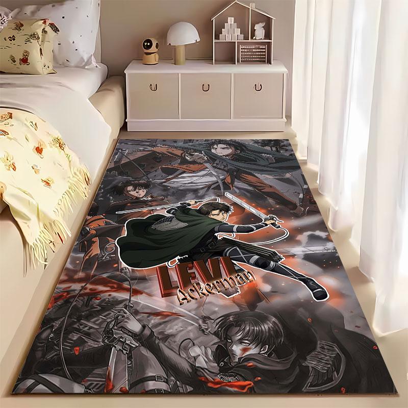 Levi Ackerman Anime Battle Carpet Suitable As a Non-slip Mat for the Living Room or Bedroom Sofa