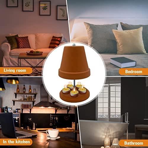 Four à Bougies Chauffe-plat - AMOUNE - Modèle Rouge - Espace pour 8 Bougies - Double Paroi
