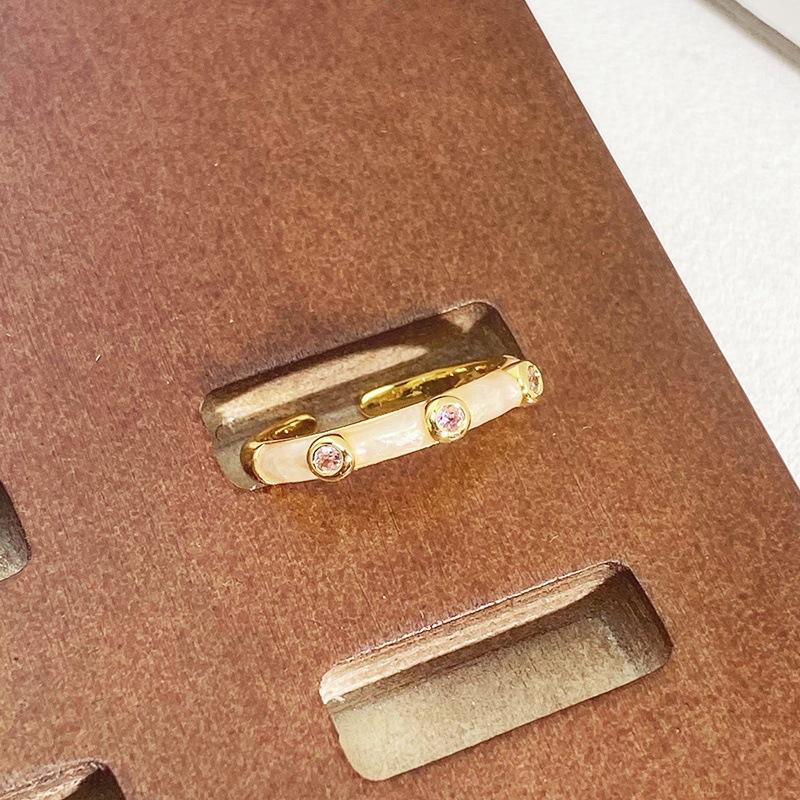 

Macaron Color Set, Colored Zircon Dripping Oil, Fine Open Ring, Niche Design, Index Finger Ring, Women S Model. Adjustable opening