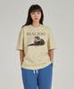 ASTRAL PROJECTION Realju Otter Round Neck 15-Count Cotton Short Sleeve T-Shirt_Butter