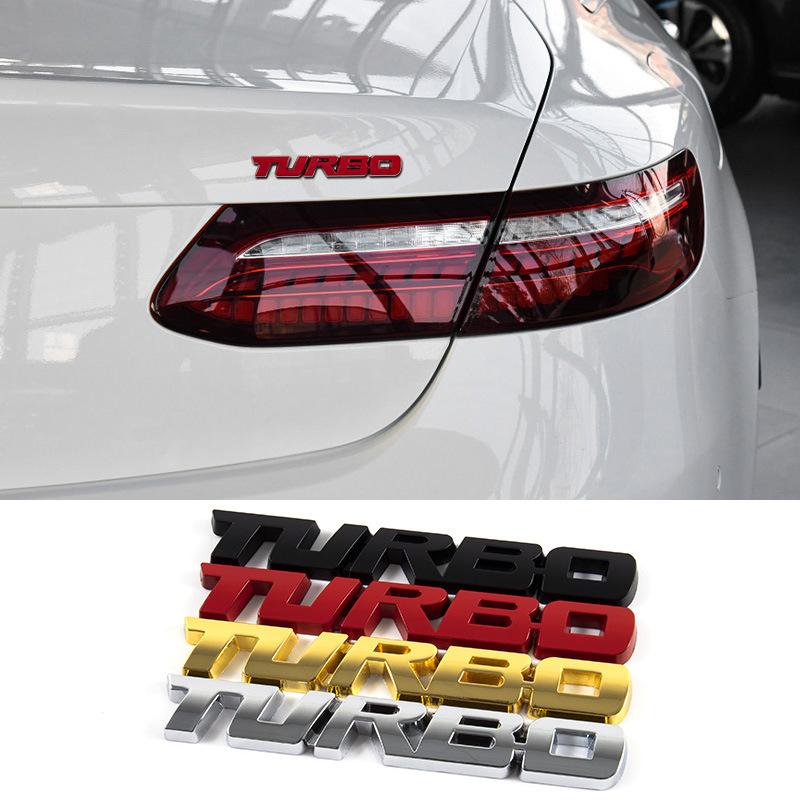 Car metal trunk car sticker TURBO car sticker, sports sticker, turbocharged personalized car sticker