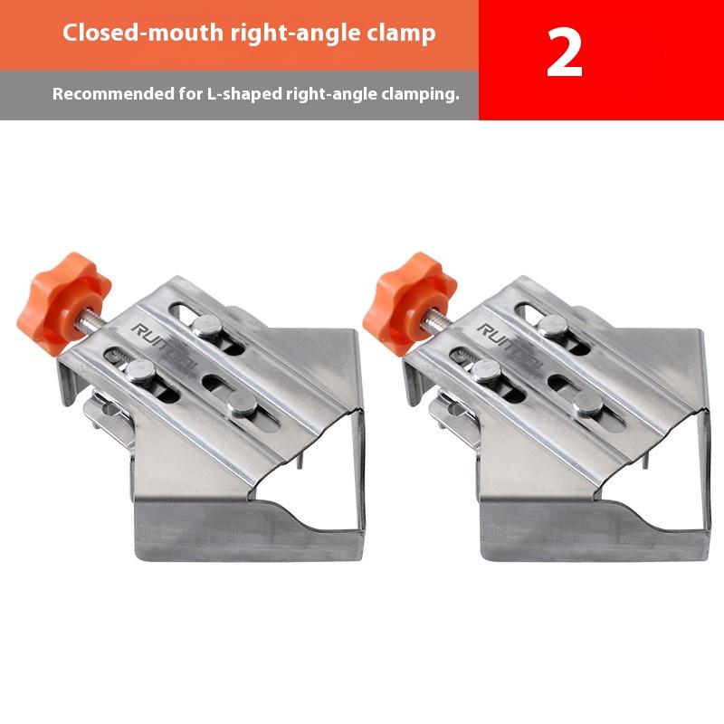 1/2 Stück Verstellbare Edelstahl Rahmenklemmen Offene/Geschlossene Eckklemme Holzbearbeitungszubehör 90 Grad Holzbearbeitungs-Befestigungsclip