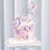 1 Set Cake Toppers Handmade Exquisite Paper Butterfly Cake Topper Ornament for Birthday Cake Decoration