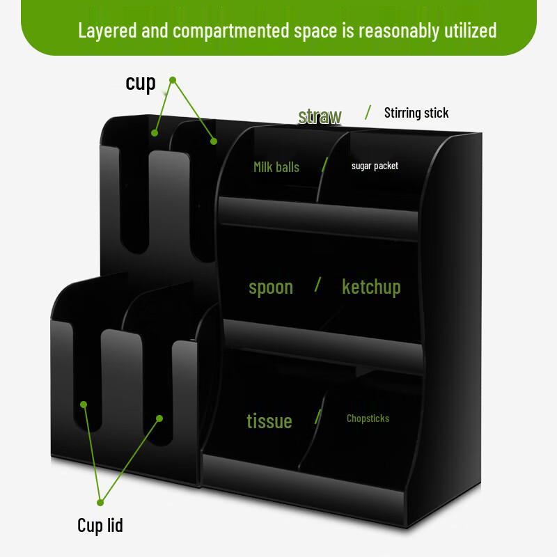 Kaffee Einwegbecher und Strohhalm Organizer