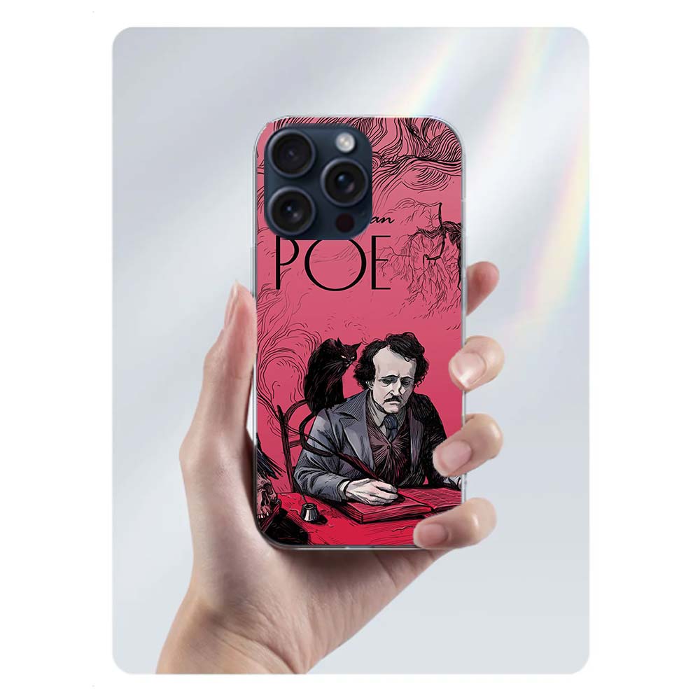 Edgar Allan Poe Clear Phone Case For Iphone 17 Air 16 Pro Max 15 Pro 14 Plus 17E 16E 11 13 12 Mini Cover Cases Fundas Cell TPU C