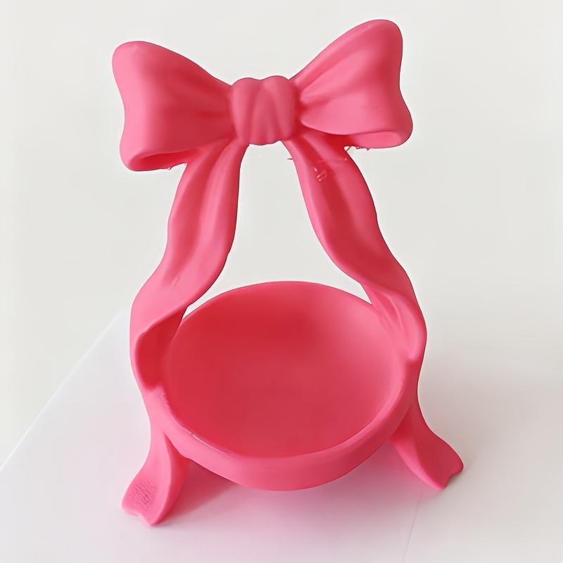 1pc Bow Storage Tray Cute Jewelry And Key Tray Cute Ornament Small Item Storage Suitable for Home Multi-Scene Use