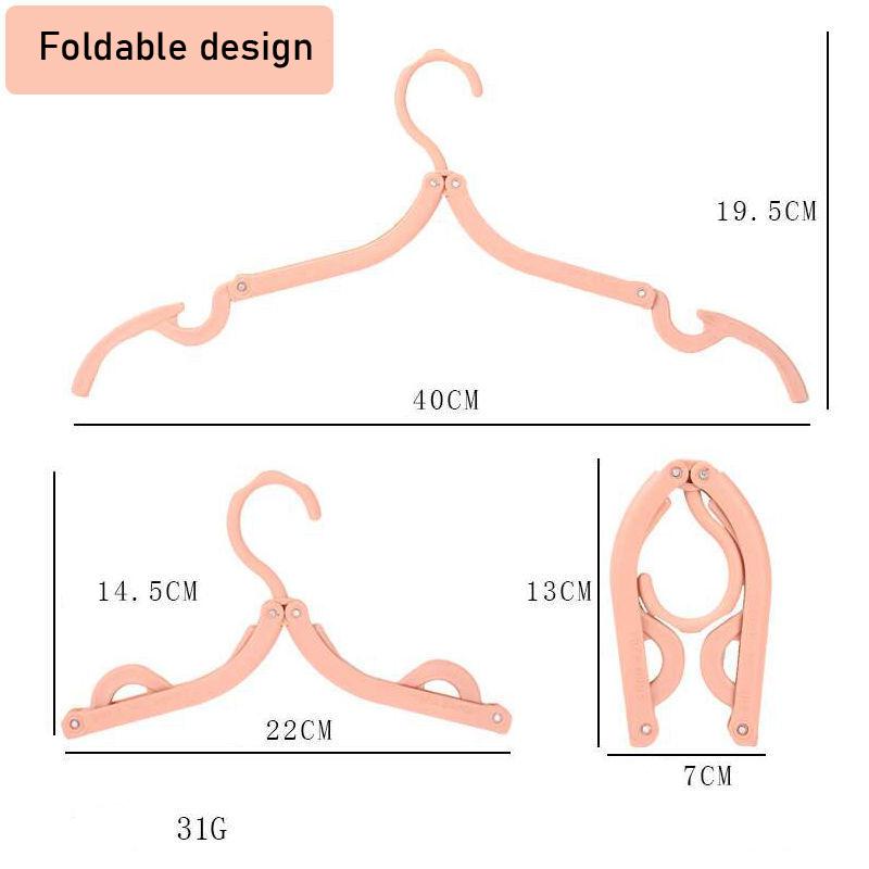 1pcs Portable Folding Clothes Hanger for Business Travel and Student Dormitory Multi Functional Retractable Clothes Hanger