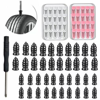 Car Tyre Repair Rubber Nail Set Universal Car Motorcycle Tyre Repair Nails Truck Scooter Bike Tire Puncture Repair Tool
