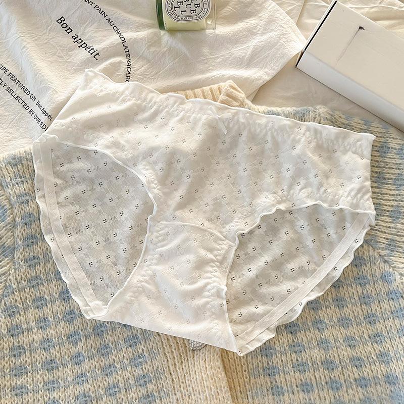 

Большие размеры женские новые дышащие трусики с завязками-бабочками и деревянными ушками на средней талии XXL бежевый