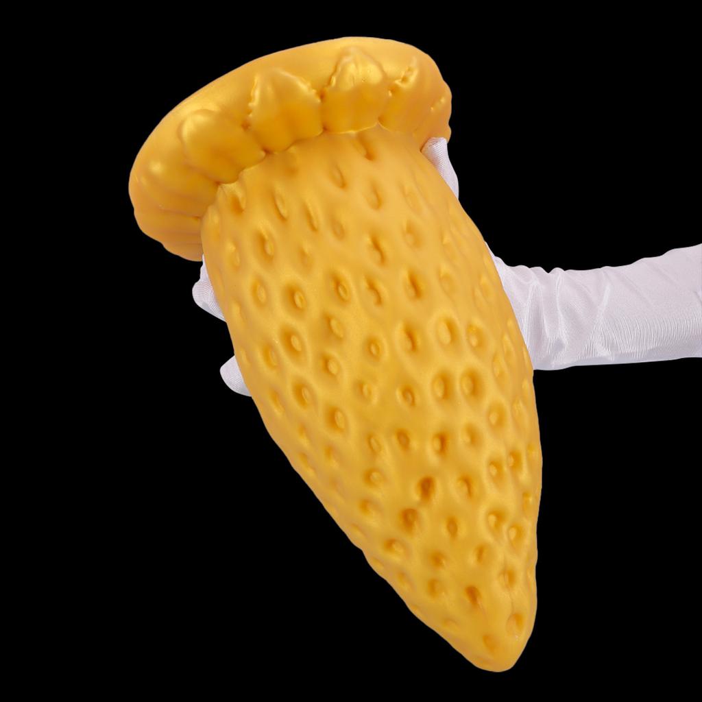 Giant Strawberry Anal Stopper Liquid Silicone Heavy Duty Ultra Thick Fist Intercourse Anal Stopper Male Female