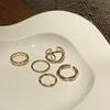 Mode Vintage Gold Ringe Set Twist Hohl Kreuz Ring für Frauen Schmuck Zubehör
