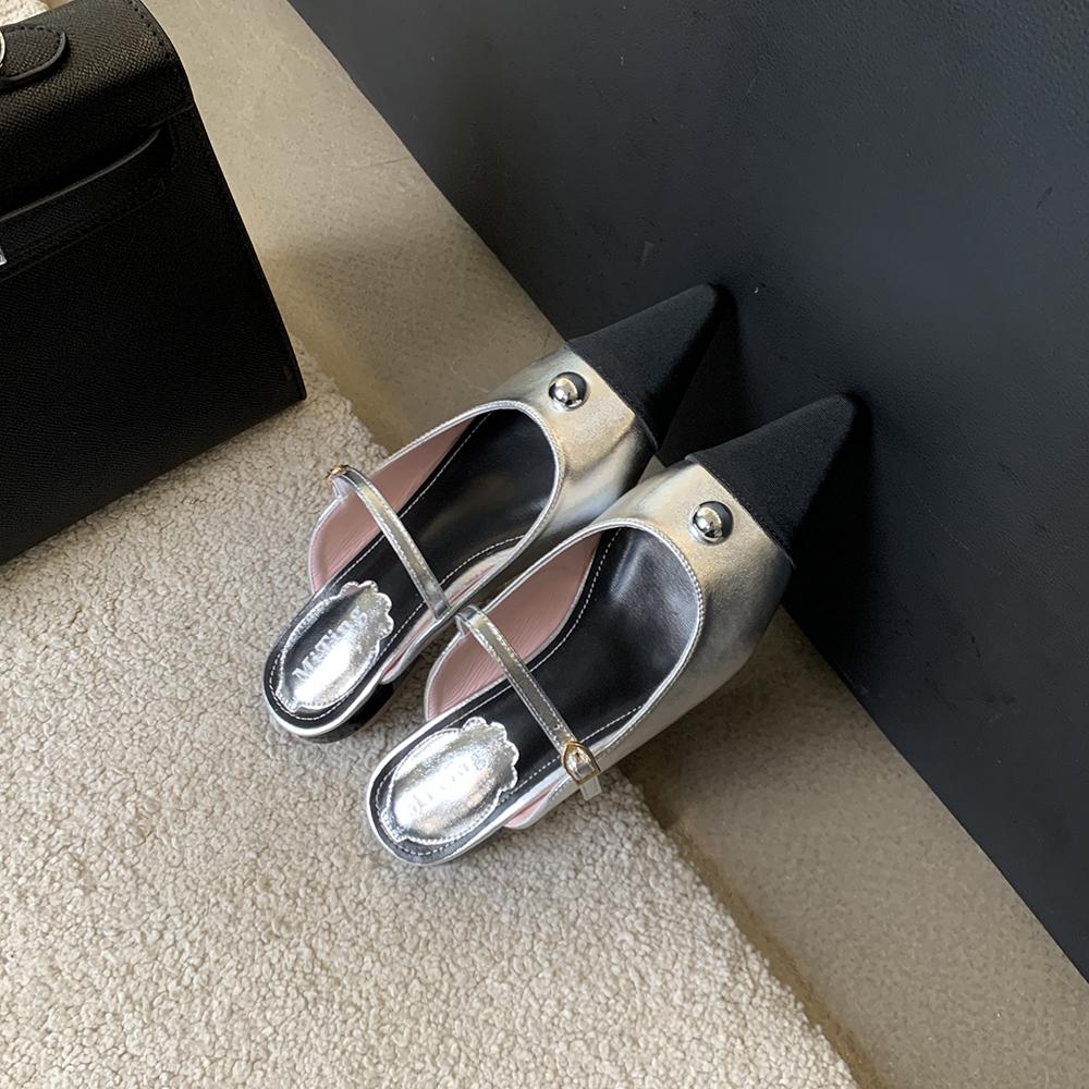 

мода Модные женские тапочки-слайды разноцветные золотые серебряные бежевые черные 2024 Новые поступления повседневные туфли-лодочки для вечеринок элегантные мокасины размер 39 7.5