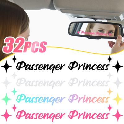 Mirror Decoration Stickers Passenger Princess Rearview Mirror Decal Car Motorcycle Rear View Mirror Styling Modification Sticker