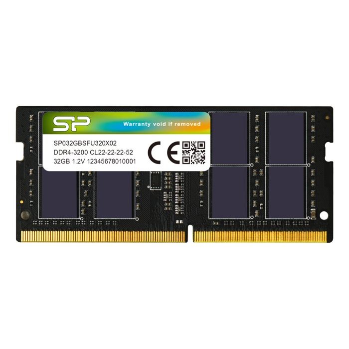 Mémoire RAM DDR4 - Silicon Power - 32Go 3200MT/s - SODIMM CL22 - SP032GBSFU320X02