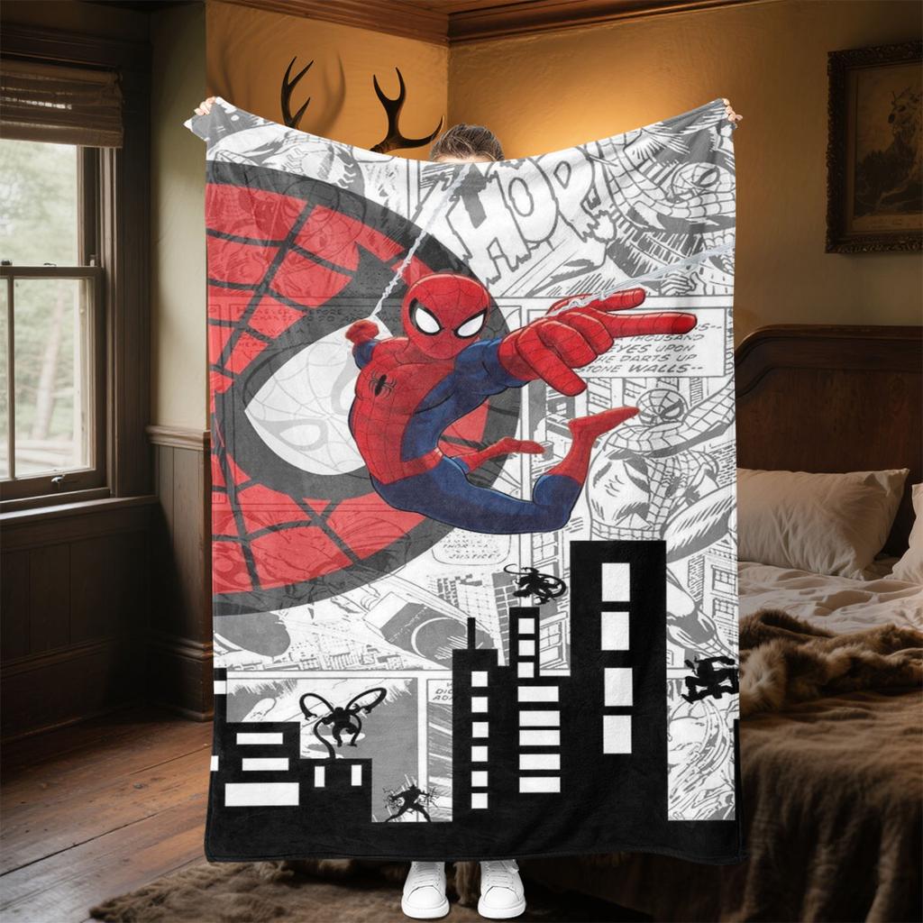 Spider-Man Patterned Comfortable Blanket. Super Soft Fleece, Soft, Comfortable, and Lightweight.Suitable As a Gift