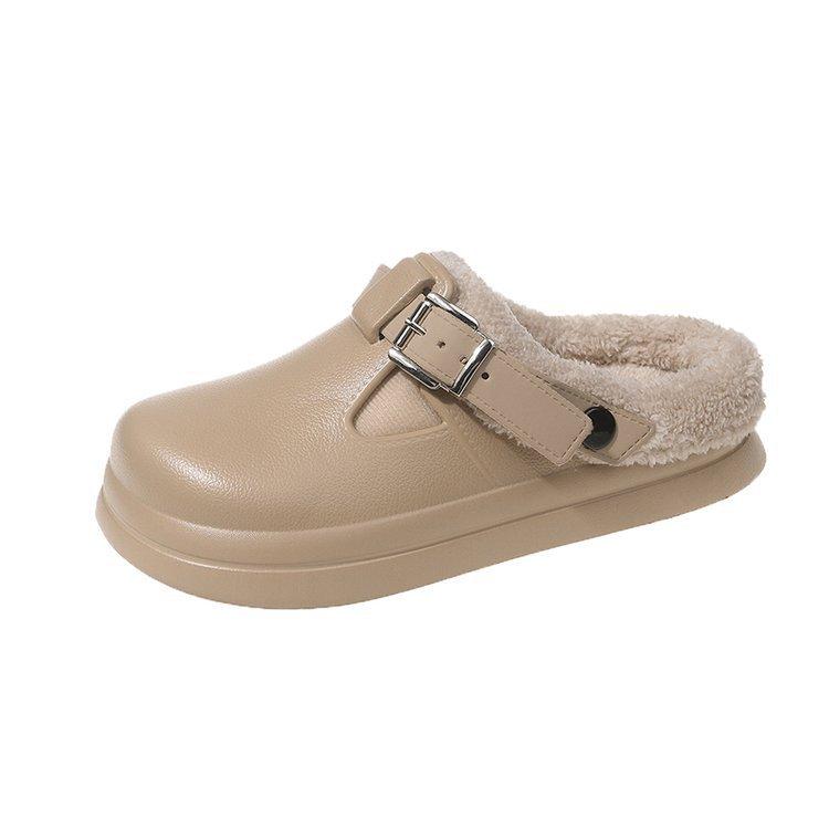 

Новые водонепроницаемые хлопковые тапочки женские осенне-зимние теплые комнатные домашние домашние для использования дома флисовые утолщенные для ношения на улице 40/41 хаки