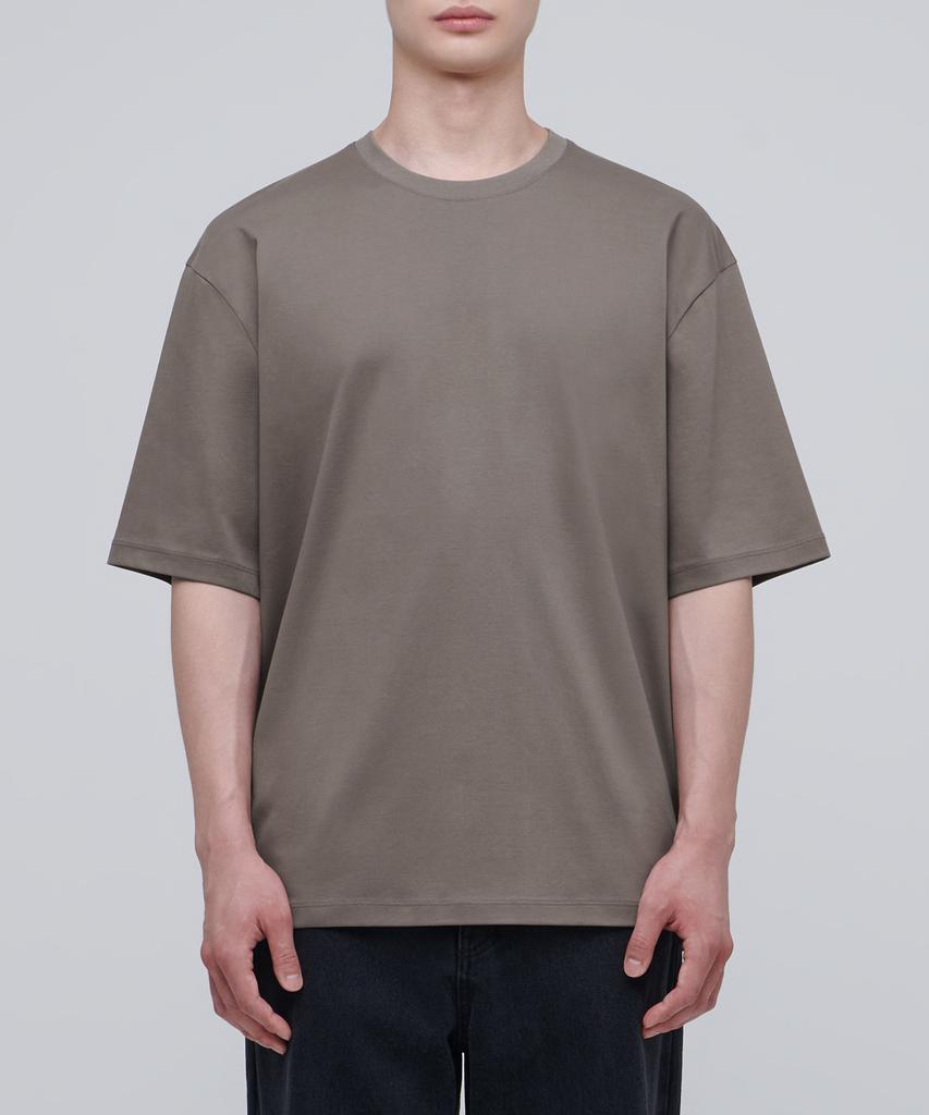 MUSINSA STANDARD Silket Relaxed Fit Crew Neck T-Shirt [Dusty Beige]