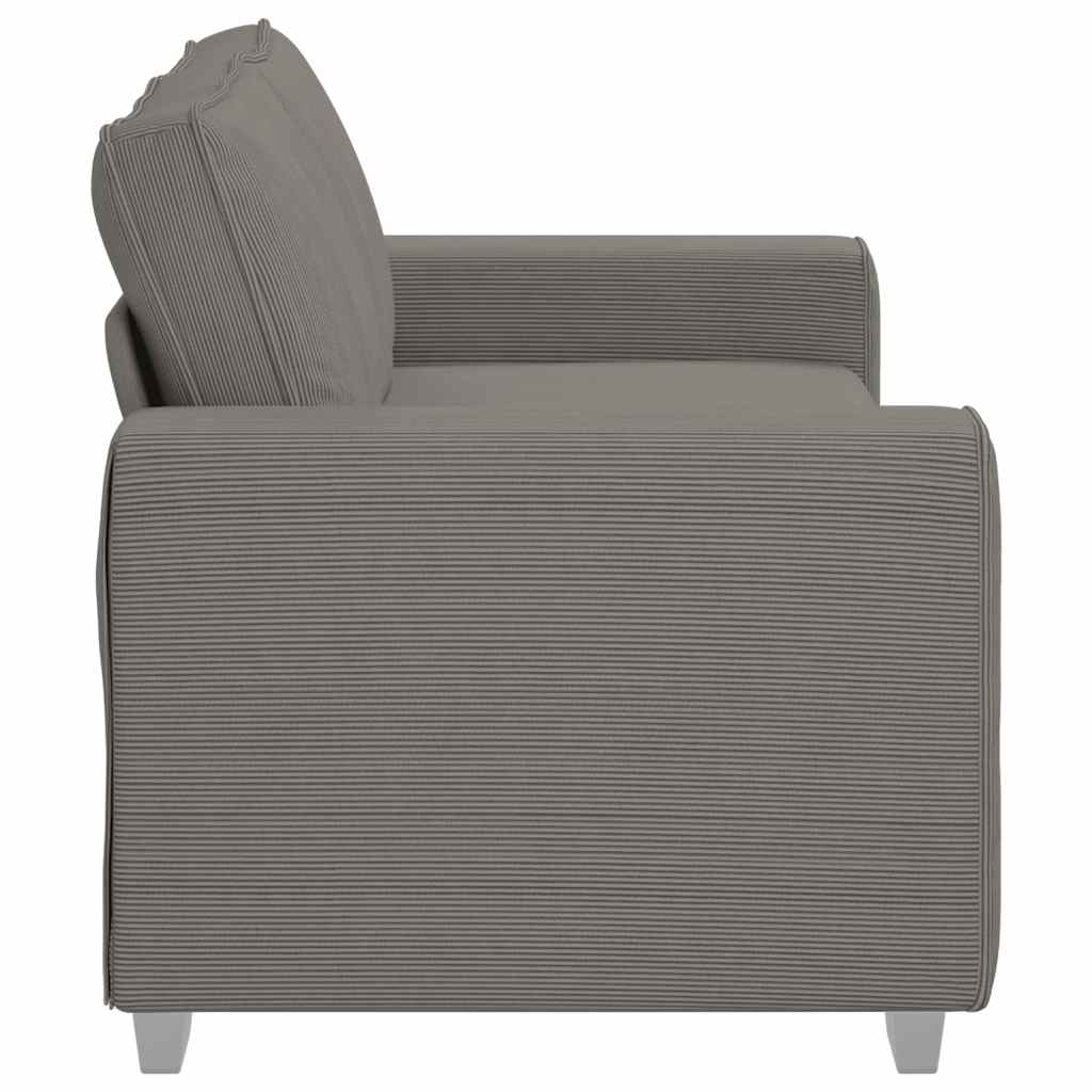 2 Seater Sofa Light Grey 180x77x82 Cm Corduroy Fabric