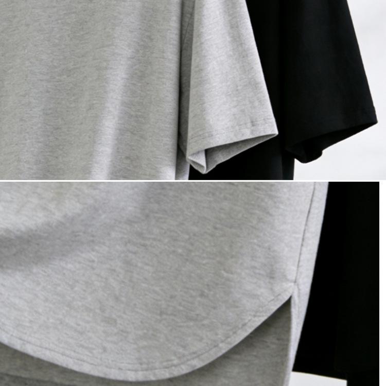 Plus Size Women's 95% Cotton Summer Knit Loose Short Sleeve Solid T-Shirt