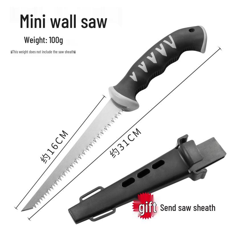 Compact Handheld Manual Saw for Woodworking and Pruning
