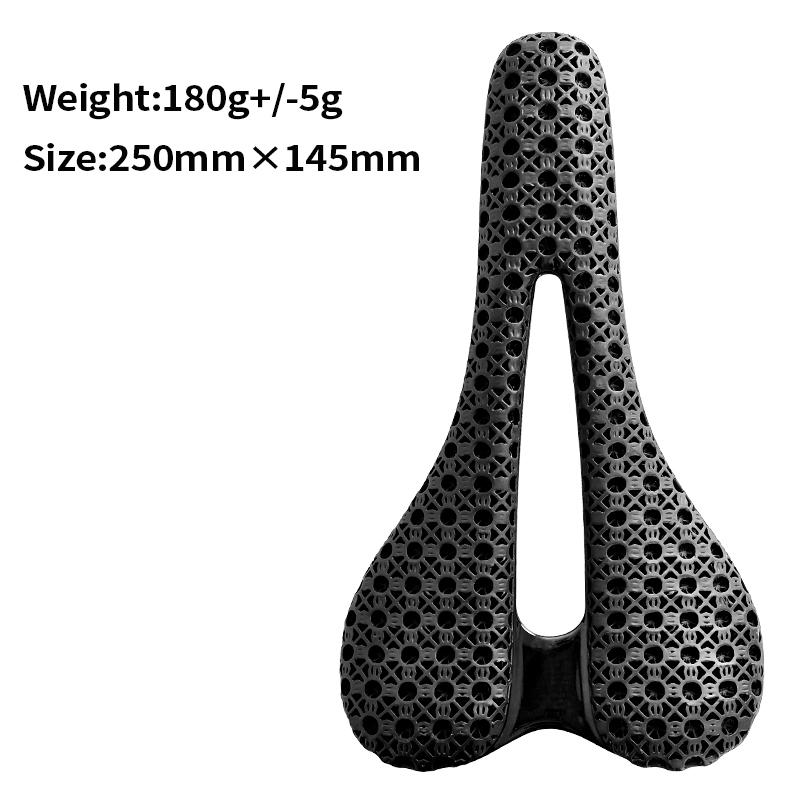 BXT Carbon Fiber T1000 3D Printed Saddle Support Structure Carbon Fibre Saddle 145mmx250mm Bicycle Saddle Carbon Fiber