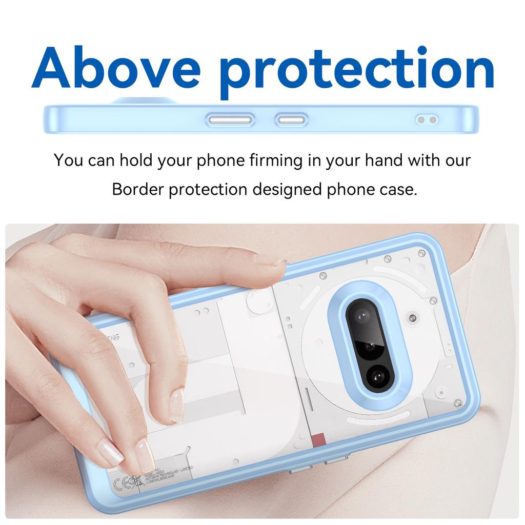 Telefon za nic (3a) Pouzdro na telefon WANLONFENG řady XC TPU Akrylový kryt s tvrzeným sklem (Velký otvor pro objektiv)