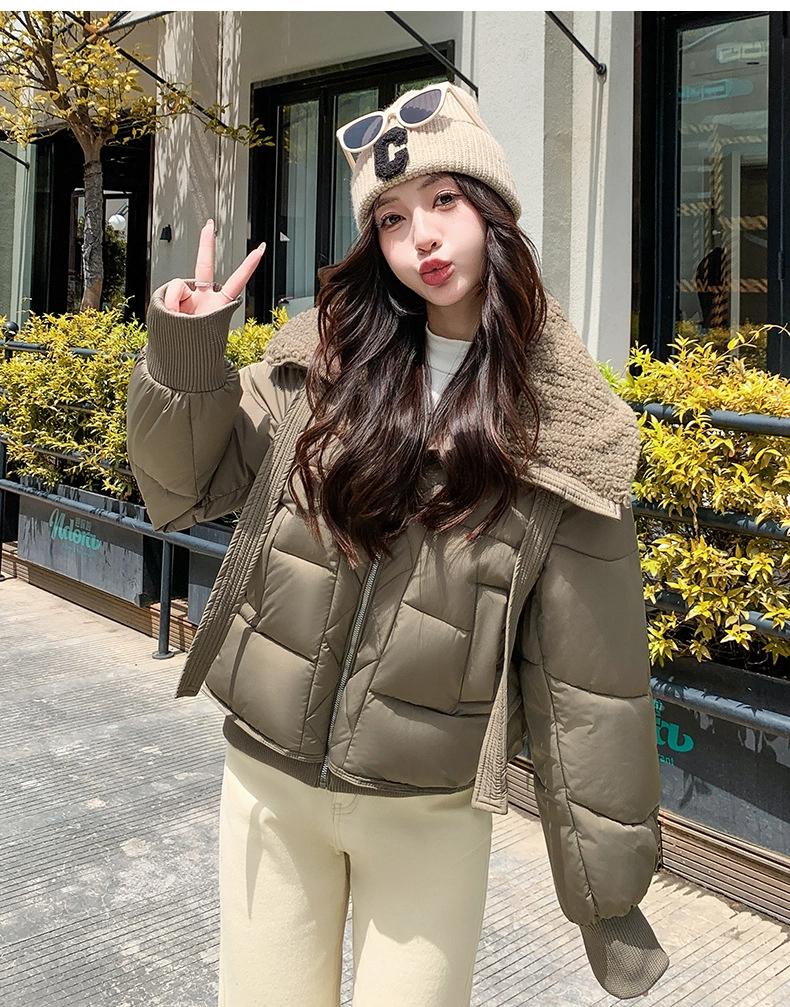 Women's Winter Thick Warm Down Jacket with Large Lapel