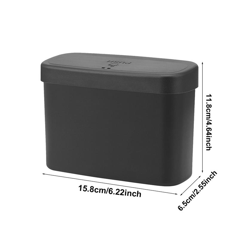 Car Door Trash Can Small Automatic Portable Trash Can Small Automatic Portable Car Trash Can Easy Pop-up Lid Interior