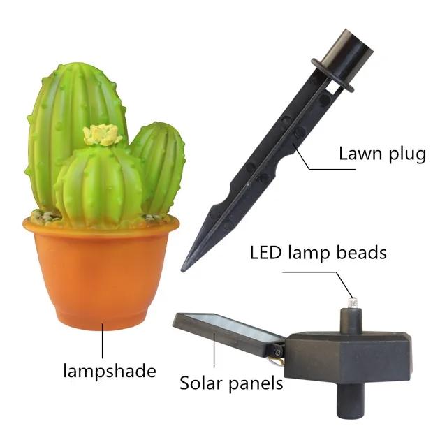 Simulation Pineapple Cactus Outdoor Garden Lawn LED Solar Lamp Landscape Light