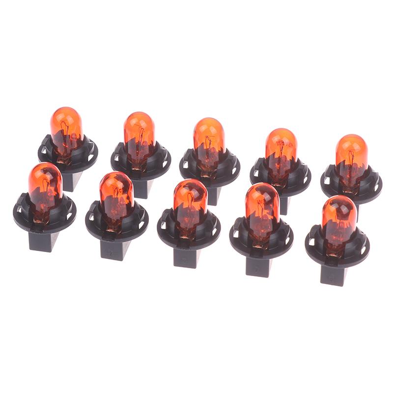 10PC 5W 12V Car Led Bulb Interior Lights Dashboard Heating Indicator Wedge Auto Instrument Lamp Air Conditioning Lamp