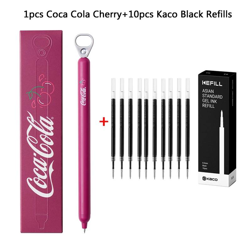 KACO Creative Cherry Pull-Tab Gel Ink Pens 800M Smooth Writing Press Pen Exam Office School Supplies Gift Innovative Stationery