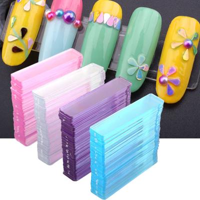 50 Stuks Nagel Display Standaard Herbruikbaar Gladde Rand Levendige Kleur Braamvrij Ultralicht Decoratieve Acryl Nagelkunst