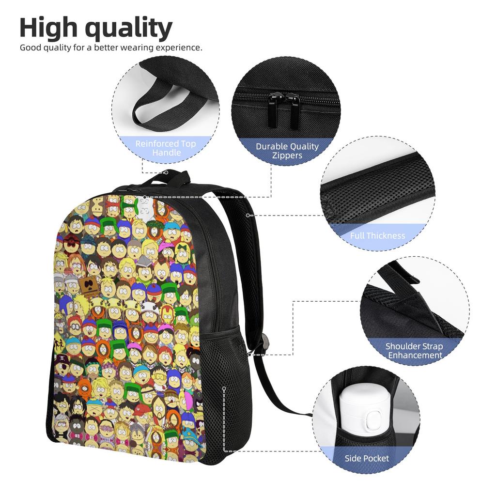 Personalized Southes Anime Erics Backpacks Men Women Casual Bookbag for School College Cartoon Bags