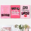 Mean Girls Quote Prints That Is So Fetch On Wednesdays We Wear Pink Posters Cartoon Letters Canvas Painting Wall Art Room Decor