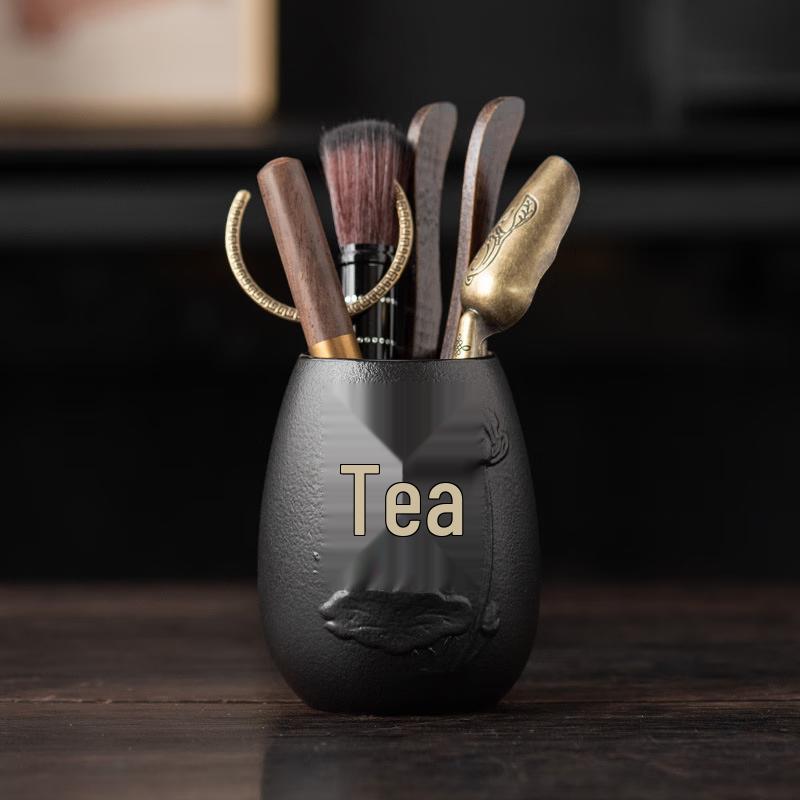 Deou Star Light Black Ebony Tea Ceremony Six Gentlemen Set