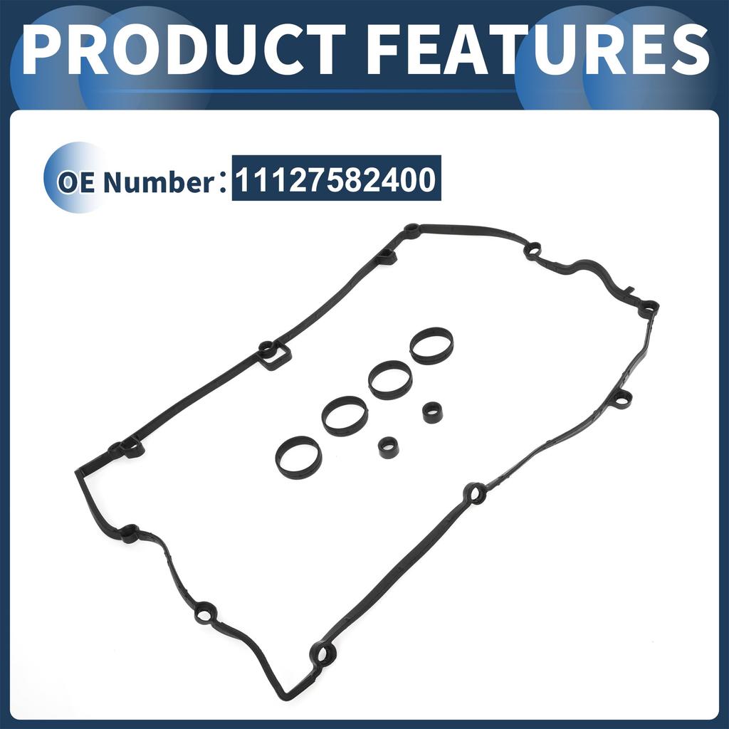 INFINAUTO Valve Cover Gasket Cylinder Head Valve Seal Gasket Spark Plug Gasket Number 11127582400