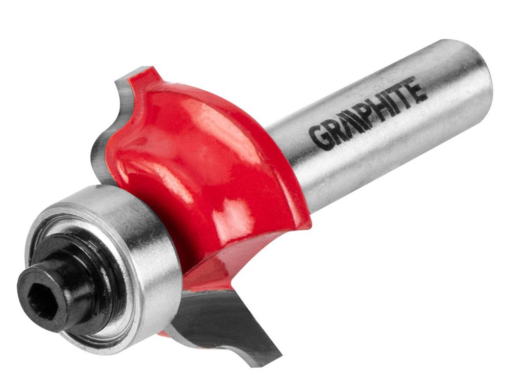 Shaped cutter with bearing, decorative, HM, 25.7 x 9.7 mm, 8 mm shank