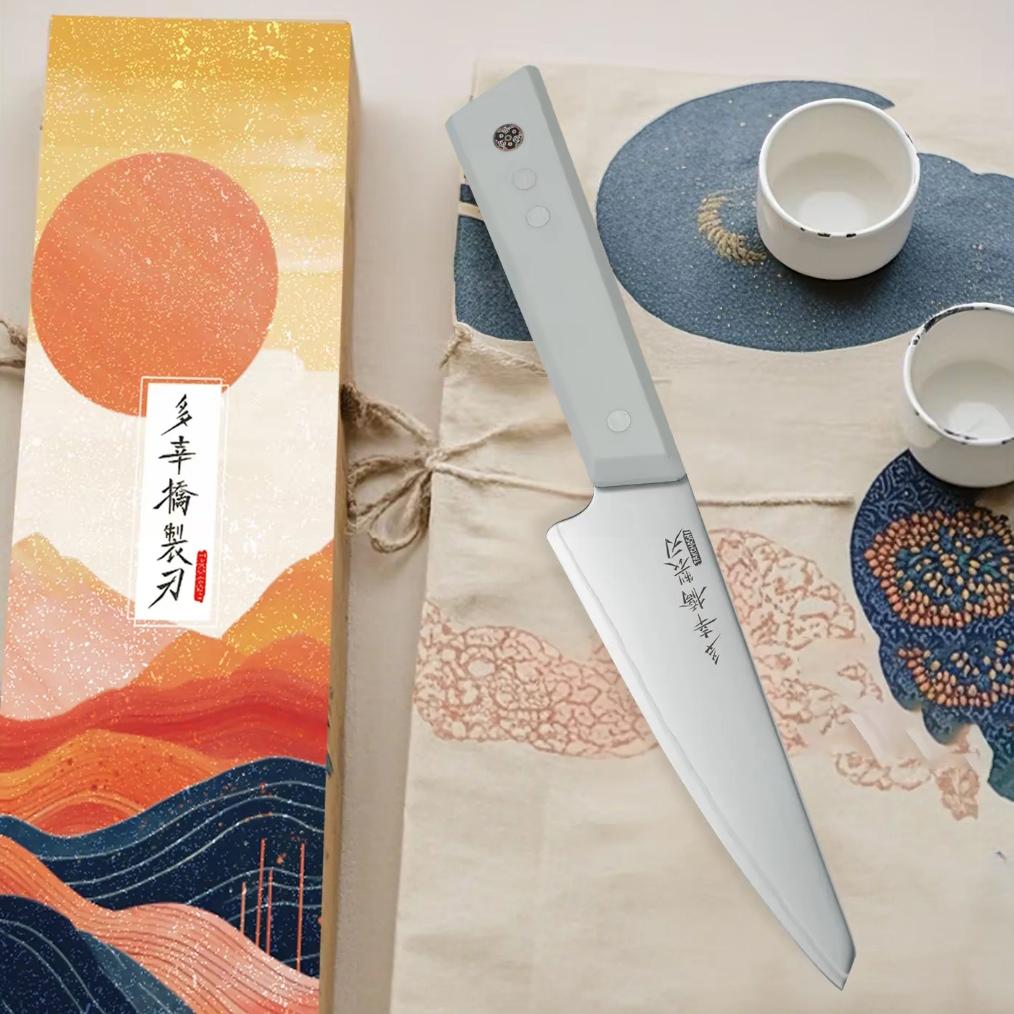 5.7 Inch Kiritsuke Knife SLD Steel Sanmai-gawari Blade Utility Barbecue Chef Cleaver Slicing Boning Kitchen Knife G10 Handle