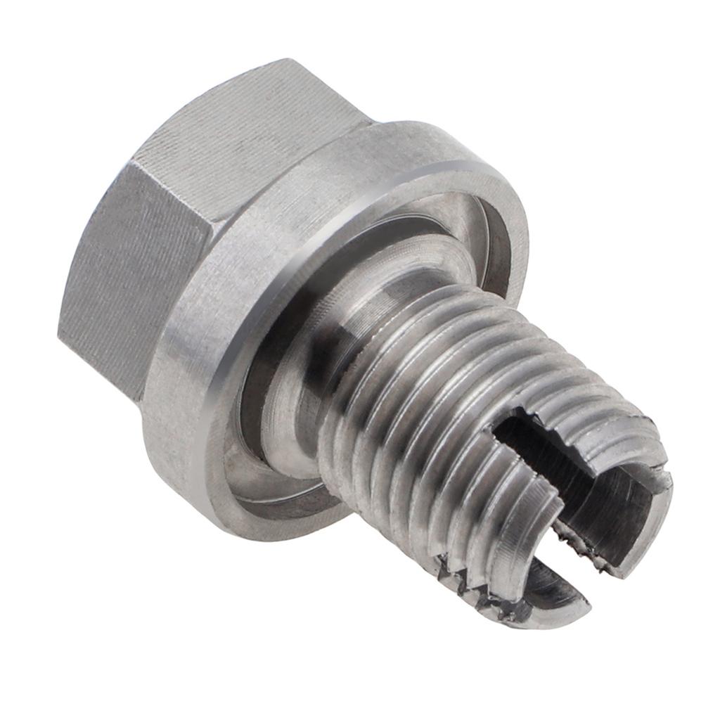 M12.1X1.75 Nerezová ocel Samosvorný vypouštěcí šroub oleje Oprava závitu Kompletní sada s O kroužkem Šestihranný klíč pro olejovou vanu Stříbrný